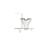 Sterling Silver E-coated Letter Y Slide Charm - Image 4
