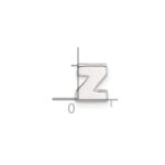 Sterling Silver E-coated Letter Z Slide Charm - Image 4