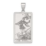 Sterling Silver The Fool Tarot Card Pendant