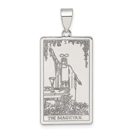 Sterling Silver The Magician Tarot Card Pendant