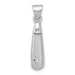 Sterling Silver Rhodium-plated Polished CZ Ash Holder Pendant