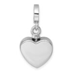 Sterling Silver Rhodium-plated Onyx Enameled Heart Ash Holder Bead/Pendant - Image 3