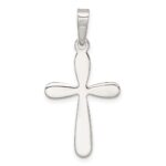Sterling Silver Polished and Diamond-cut Cross Pendant - Image 3