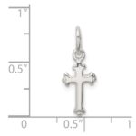 Sterling Silver Fleur De Lis Cross Charm - Image 3