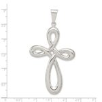 Sterling Silver Rhodium-plated Cross Pendant - Image 4