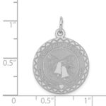 Sterling Silver Rhodium-plated Wedding Bells Disc Charm - Image 3