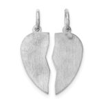 Sterling Silver Rhodium-plated 2-piece Love You Disc Charm - Image 4