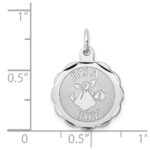 Sterling Silver Rhodium-plated Its a Boy Charm - Image 3
