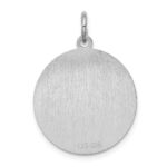 Sterling Silver Rhodium-plated Chow Disc Charm - Image 4