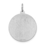 Sterling Silver Rhodium-plated Rottweiler Disc Charm - Image 4