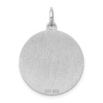 Sterling Silver Rhodium-plated Welsh Corgi Disc Charm - Image 4