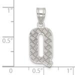 Sterling Silver Rhodium-plated Letter Q Initial Pendant - Image 4