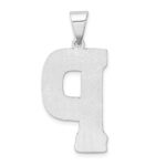 Sterling Silver Rhodium-plated Letter P Initial Pendant - Image 3