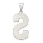 Sterling Silver Rhodium-plated Letter S Initial Pendant - Image 3