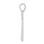 Sterling Silver Rhodium-plated Letter W Initial Pendant - Image 2