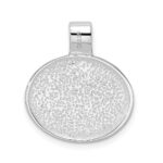 Sterling Silver Rhodium Plated Onyx Pendant - Image 3