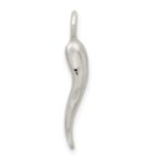 Sterling Silver Satin Italian Horn Charm - Image 4