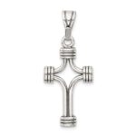 Sterling Silver Antiqued Cross Pendant - Image 4