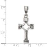 Sterling Silver Antiqued Cross Pendant - Image 3