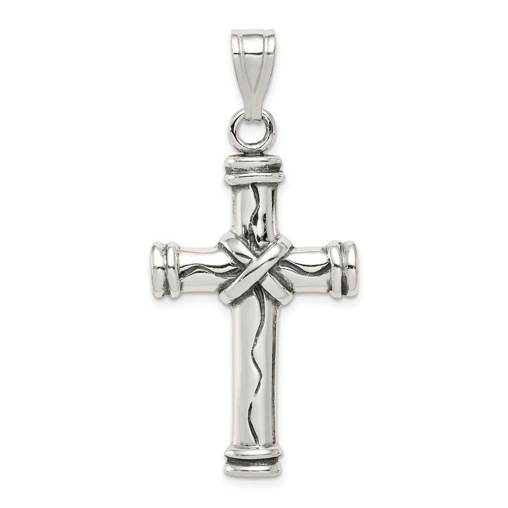 QC3253.jpg Sterling Silver Antique Cross Pendant - Image 1
