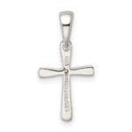 Sterling Silver CZ Cross Pendant - Image 4