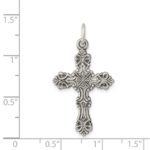 Sterling Silver Antiqued Cross Pendant - Image 3
