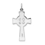Sterling Silver Platinum-plated Celtic Cross Pendant - Image 3