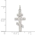 Sterling Silver Eastern Orthodox Cross Charm - Image 3