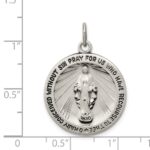 Sterling Silver Antiqued Miraculous Medal - Image 3