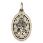 Sterling Silver Antiqued Miraculous Medal - Image 3