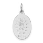 Sterling Silver Platinum-plated Miraculous Medal - Image 4