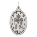 Sterling Silver Antiqued Miraculous Medal - Image 4