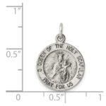 Sterling Silver Antiqued Queen of the Holy Scapular Medal - Image 4
