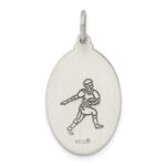 Sterling Silver Antiqued St.Christopher Football Medal - Image 3