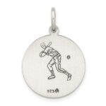 Sterling Silver Antiqued St. Christopher Baseball Medal - Image 3