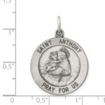 Sterling Silver Antiqued Saint Anthony Medal - Image 3