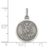 Sterling Silver Antiqued Saint Michael Medal - Image 3