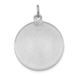 Sterling Silver Platinum-plated Enameled Saint Michael Medal - Image 4