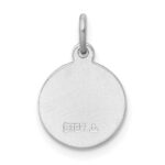 Sterling Silver Platinum-plated Angel Medal Charm - Image 3