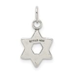 Sterling Silver Antiqued Star of David Charm - Image 4