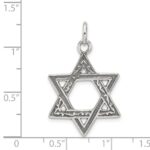 Sterling Silver Antiqued Star of David Charm - Image 3