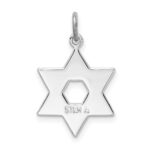 Sterling Silver Platinum-plated Star of David Charm - Image 4