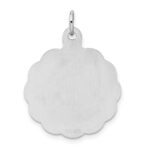 Sterling Silver Rhodium-plated Confirmation Disc Charm - Image 3