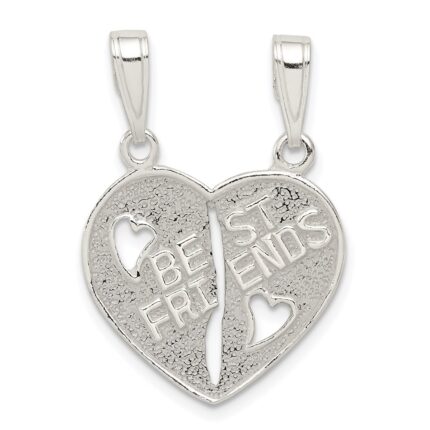 Sterling Silver Best Friends Break apart Heart