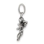 Sterling Silver Antiqued Angel Charm - Image 2