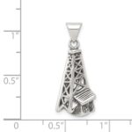 Sterling Silver Antiqued Oil Derrick Pendant - Image 3
