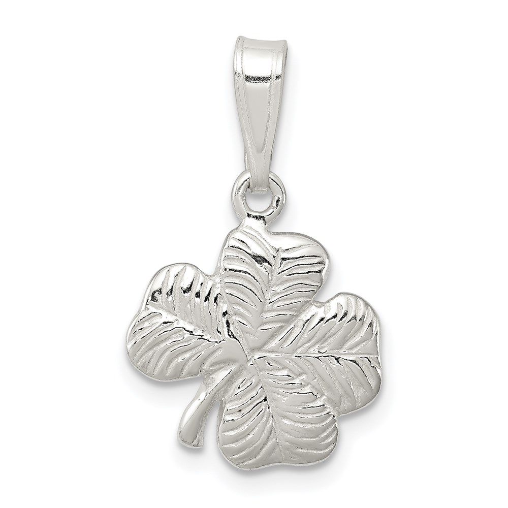 QC3884.jpg Sterling Silver 4-leaf Clover Charm - Image 1