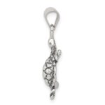 Sterling Silver Antiqued Turtle Charm - Image 2