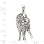Sterling Silver Antiqued Zebra Pendant - Image 3