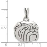 Sterling Silver Antiqued Bulldog Charm - Image 3